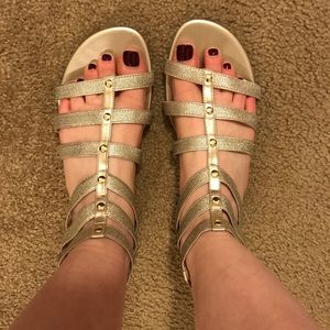 Gold Dexflex sandals